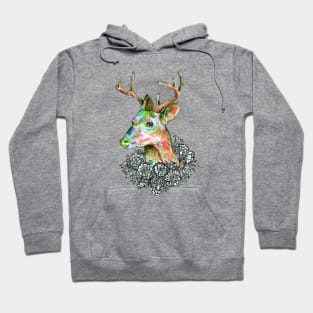 Floral Deer 2. Hoodie